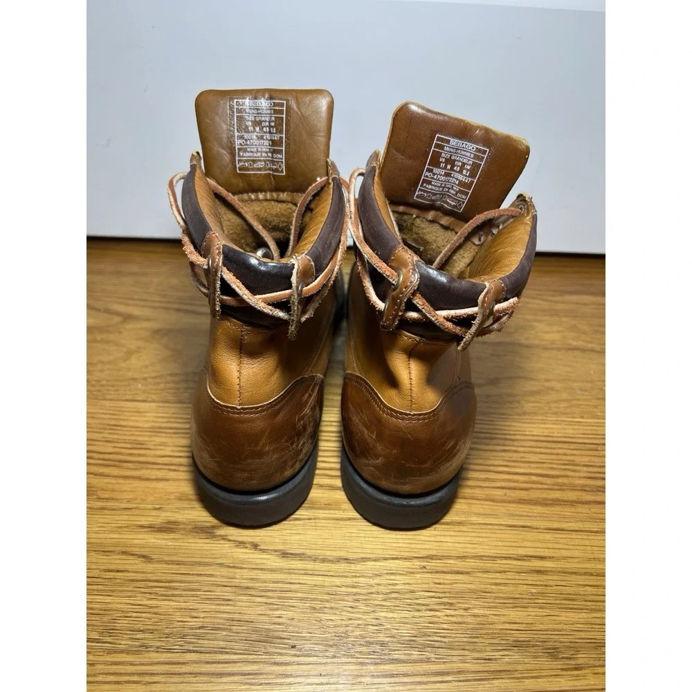 Sebago X Vane Scout Leather Boots Rust Cedar Mens Size 11 M Vibram Soles‎
